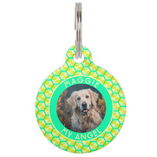 Customized Cat Owner Gift Honeycomb Print Pet Tag