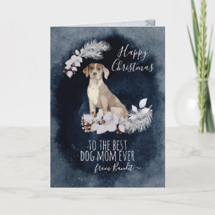 Customized Catahoula Leopard Hound Mom Christmas  Holiday Card