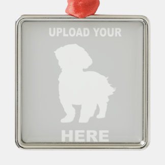 Customized Cavachon Ornament, Pet Photo Metal Ornament