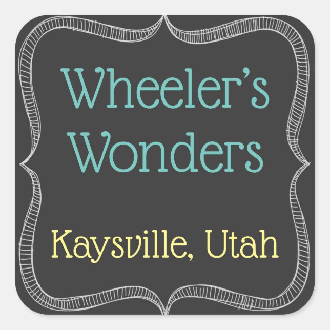 Customized Chalkboard Labels (Front)