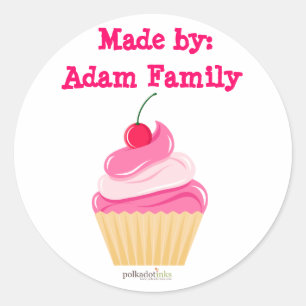 Customized*Cherry Cupcake Stickers Book
