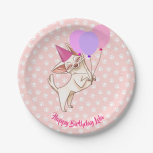 Customized Chihuahua Paper Party Plates