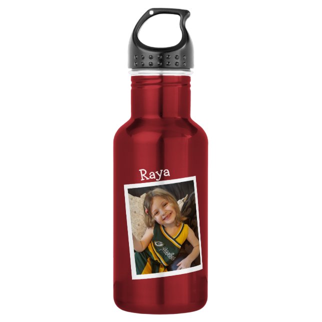 Customized Child's Photo and Name 532 Ml Water Bottle (Front)