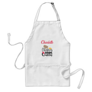 Customized Christmas Baking Queen Adult Apron
