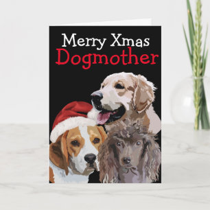 Customized Christmas watercolor card from your dog
