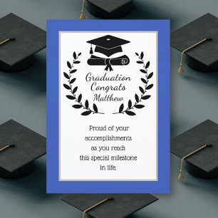 Customized, classic Congrats graduation card