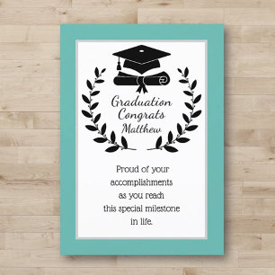 Customized, classic Congrats graduation card