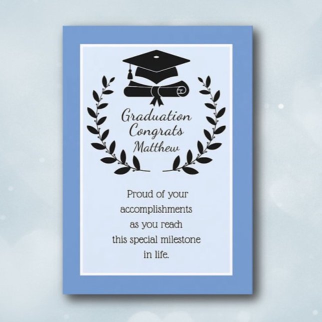 Customized, classic Congrats graduation card (Creator Uploaded)