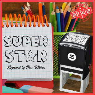 Customized Classroom Praise Star Teacher Grading Self-inking Stamp