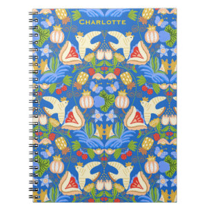 Customized colourful cute fruity floral notebook