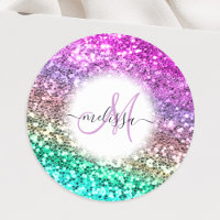 Customized Colourful Glitter Mermaid Monogram Name