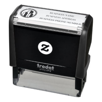 Customized Company Logo, Address, and Phone Number Self-inking Stamp