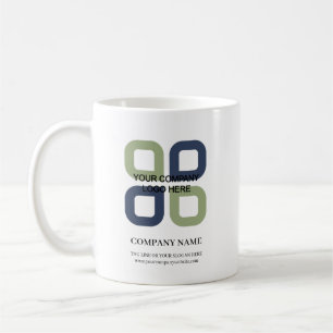 Customized Company Logo With Business Slogan Coffee Mug