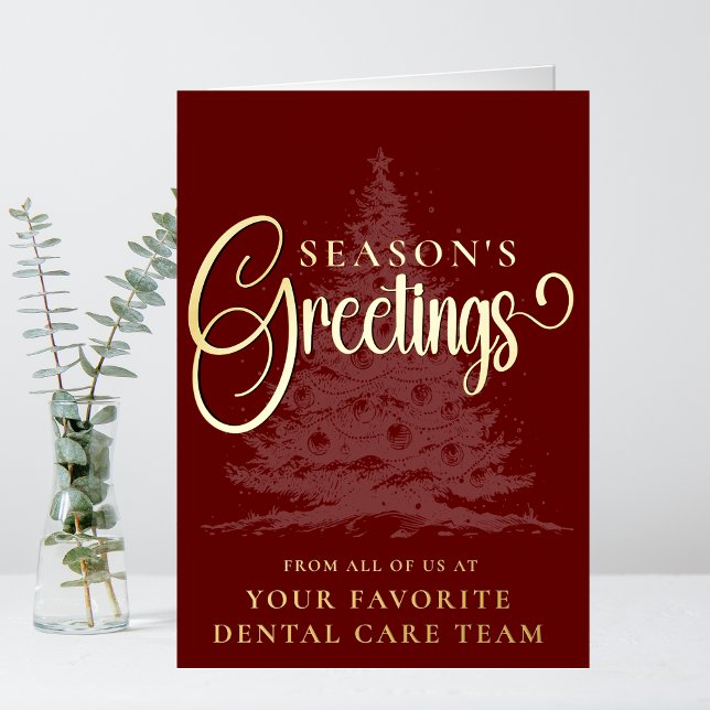 Customized Company Professional Business Christmas Foil Holiday Card (Creator Uploaded)