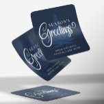Customized Company Professional Business Christmas Square Sticker<br><div class="desc">Introducing our Customized Company Professional Business Christmas Square Sticker, a versatile and stylish addition to your corporate holiday materials, perfect for your company Christmas party. These navy blue custom Christmas stickers are designed to convey the spirit of the season while maintaining a professional touch. Customized with your company name and...</div>