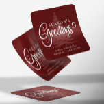 Customized Company Professional Business Christmas Square Sticker<br><div class="desc">Introducing our Customized Company Professional Business Christmas Square Sticker, a versatile and stylish addition to your corporate holiday materials, perfect for your company Christmas party. These red custom Christmas stickers are designed to convey the spirit of the season while maintaining a professional touch. Customized with your company name and a...</div>