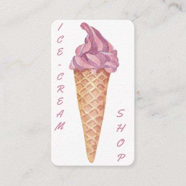 Customized Confectionery Personalized Ice Cream Business Card (Front)