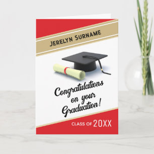 Customized Congrats graduation card
