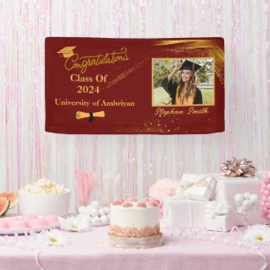 Customized congratulations graduate modern banner