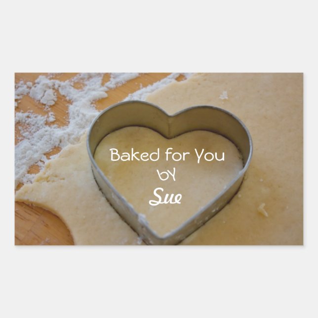 Customized Cookie Cutter Heart Treat Stickers (Front)