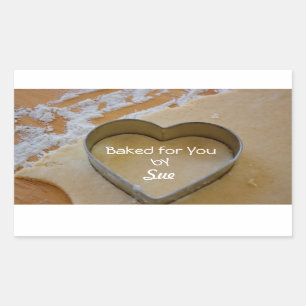 Customized Cookie Cutter Heart Treat Stickers