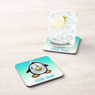 Customized Cool Penguin Cartoon Coaster