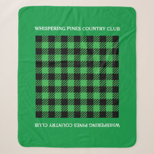 Customized Country Club Sherpa Fleece Cart Blanket