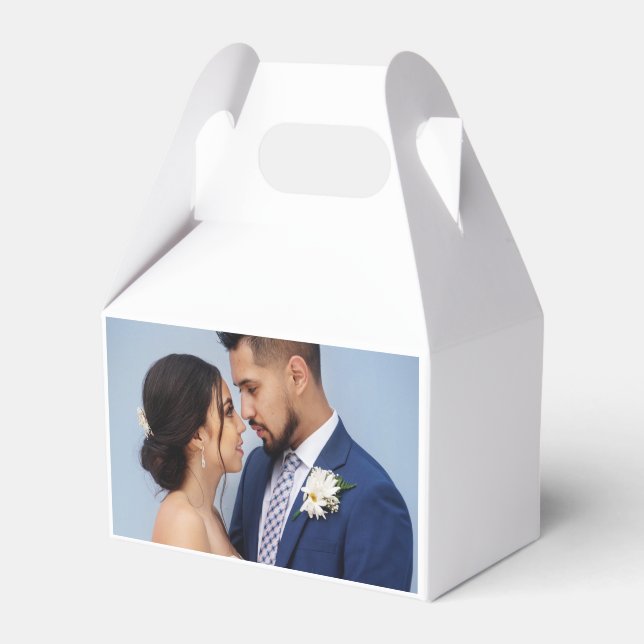 Customized Couple Wedding Photo Favor Box (Front Side)