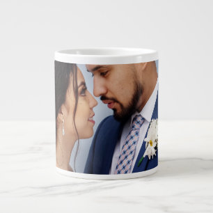 Customized Couple Wedding Photo Large Coffee Mug
