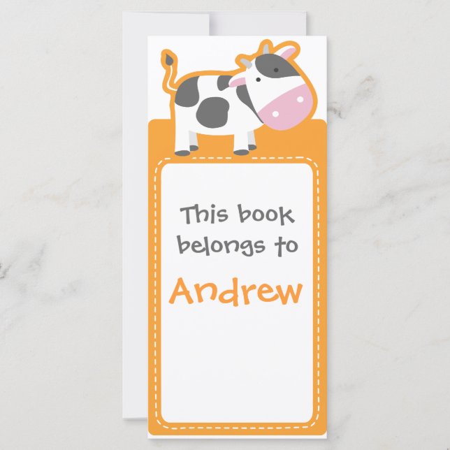 Customized*Cow Bookmarks Book (Front)