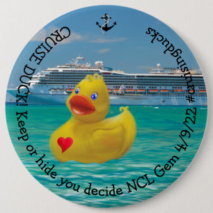 Customized Cruising Duck 6 Inch Round Button