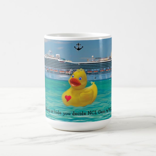 Customized Cruising Duck for grown ups Coffee Mug (Center)