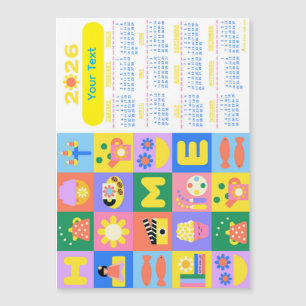 Customized Cute and Happy Home Calender 2026