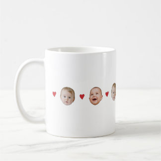 Customized Cute Baby Face 2 Photos Mug