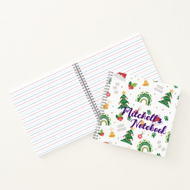 Customized Cute Christmas theme notebook (Inside)