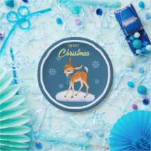 Customized Cute Christmas theme paper plate