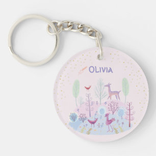 Customized cute floral  keychain