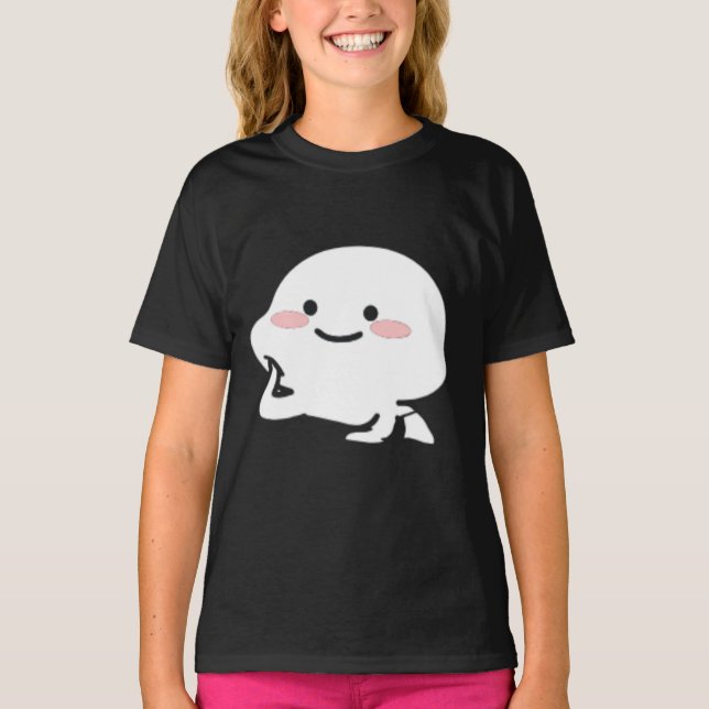 Customized Cute Illustration of Quby Sticker T-Shirt (Front)