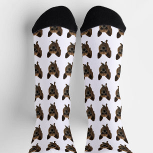 Customized Cute Pet Photo White Socks