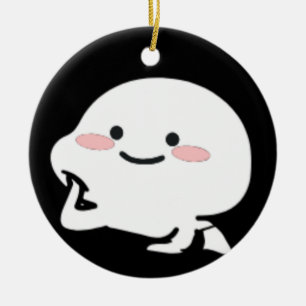 Customized cute quby sticker gift for her, mom ceramic ornament