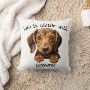 Customized Dachshund  Throw Pillow
