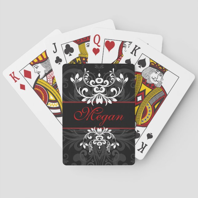 Customized Dark Elegance Playing Cards (Back)