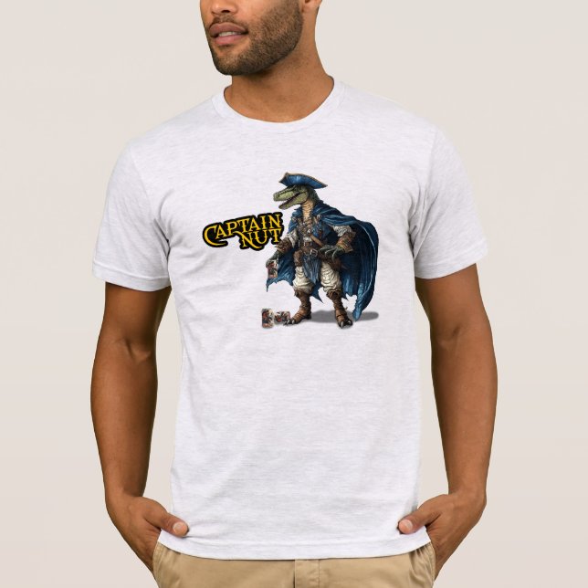 Customized Dinosaur Pirate Character T-Shirt (Front)