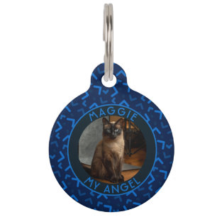 Customized Dog Gift Memphis Print Pet Tag