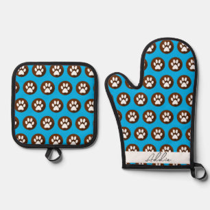 Customized Dog Mitt - Put Your Cute Dog on Custom  Oven Mitt & Pot Holder Set