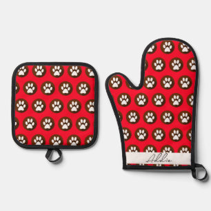 Customized Dog Mitt - Put Your Cute Dog on Custom Oven Mitt & Pot Holder Set