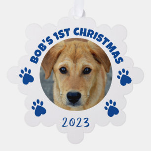 Customized Dog's 1st Christmas Ornament Card