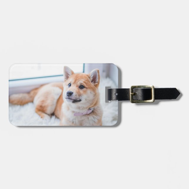 Customized Double Sided Personalized Photo Luggage Tag (Front Horizontal)