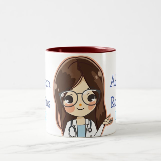 Customized Dr (Your Name) PhD Graduation Two-Tone Coffee Mug (Center)