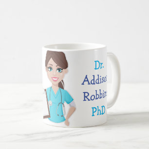 Customized Dr (Your Name) & (Trust me  I'm A Dr.) Coffee Mug